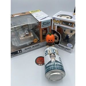 The Office Funko Pop Lot Soda Dwight Schrute Chase, Jim Halbert Chase, Young MS